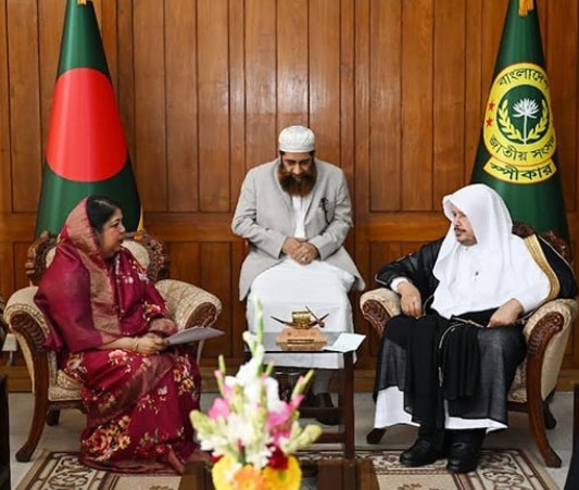 সৌদি আরবের শূরা কাউন্সিলের স্পিকার ড. আব্দুল্লাহ মোহাম্মদ এর সাথে স্পীকার এর বৈঠক অনুষ্ঠিত