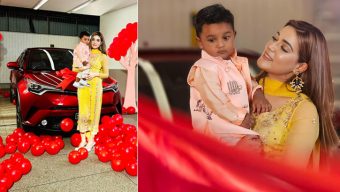 জন্মদিনে ছেলেকে গাড়ি উপহার দিলেন মাহি