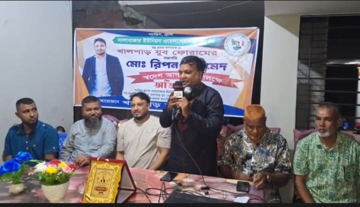 সিলেটের দক্ষিণ সুরমায় ফ্রান্স প্রবাসী রিপন আহমেদ সংবর্ধিত